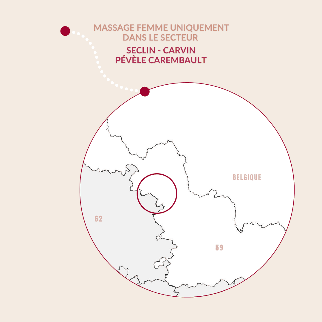 Secteur de déplacement pour les massages à domicile prénatal et postnatal sur la métropole lilloise, Seclin, Carvin, Révèle, Carambault